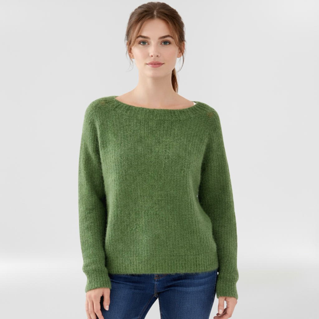 Dámský svetr s kulatým výstřihem a dlouhými rukávy pro každodenní nošení