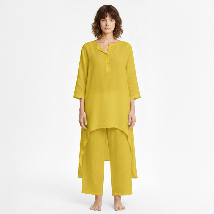 Dámská dvoudílná souprava s tunikou a kalhotami na každý den