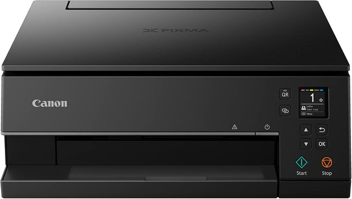 Canon PIXMA TS6350a Drucker Farbtintenstrahl Multifunktionsgerät DIN A4 (Fotodrucker, Scanner, Kopierer, OLED, 4.800x1.200 dpi, USB, WLAN, 5 separate Tinten, Duplexdruck, 2 Papierzuführungen), schwarz