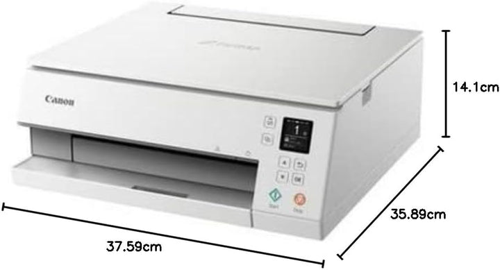 Canon PIXMA TS6350a Drucker Farbtintenstrahl Multifunktionsgerät DIN A4 (Fotodrucker, Scanner, Kopierer, OLED, 4.800x1.200 dpi, USB, WLAN, 5 separate Tinten, Duplexdruck, 2 Papierzuführungen), schwarz