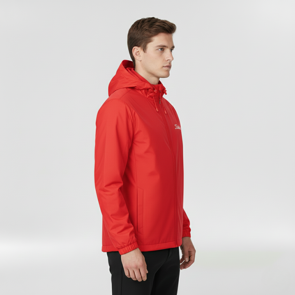 Wodoodporna kurtka z kapturem dla mężczyzn, na co dzień i na zewnątrz jesienią