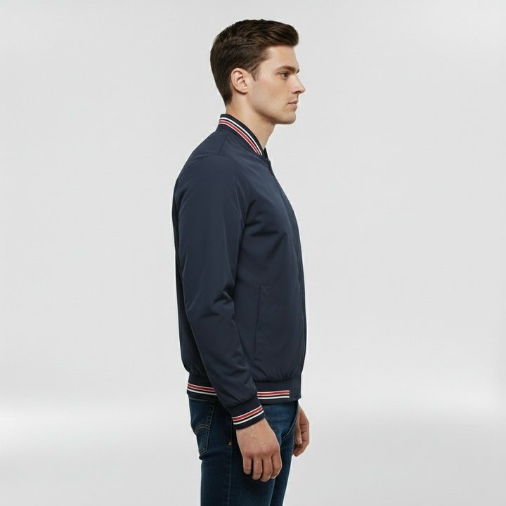 Kurtka bomberka z przednim zamkiem błyskawicznym na co dzień Smart Casual Wear