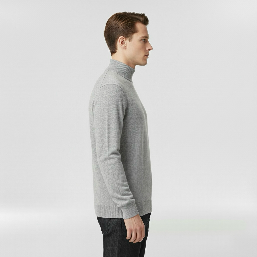 Lekki dzianinowy sweter z okrągłym dekoltem do codziennego użytku