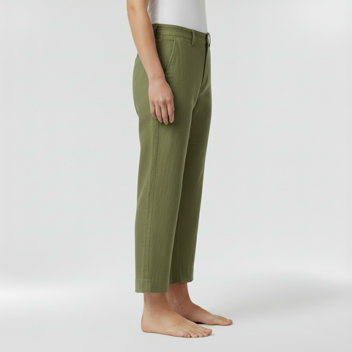 Pánské lněné kalhoty rovného střihu pro každodenní nošení