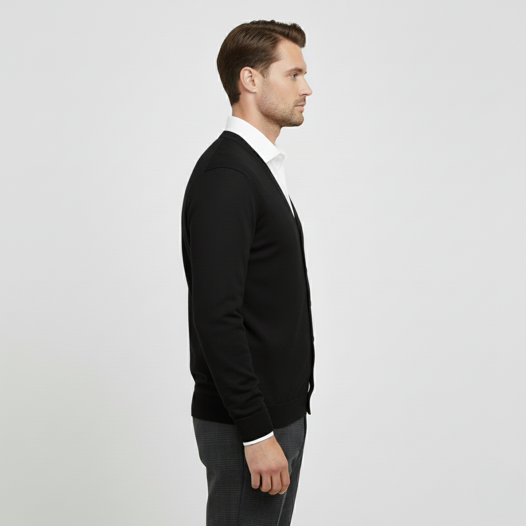 Cardigan cu nasturi pentru bărbați, pentru stil smart casual și utilizare zilnică