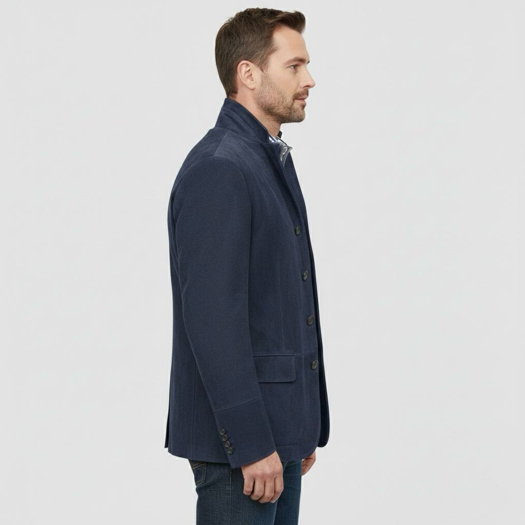 Ανδρικό casual σακάκι με απλή κουμπωτή σειρά για καθημερινή κομψή χρήση