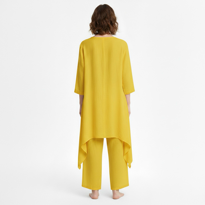 Dámská dvoudílná souprava s tunikou a kalhotami na každý den