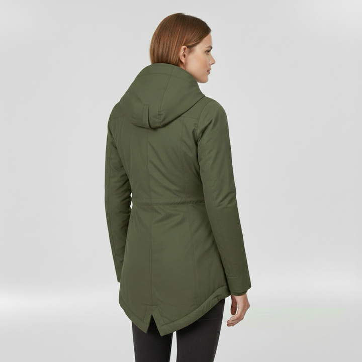 Parka invernale da donna con cappuccio per uso quotidiano e all'aperto