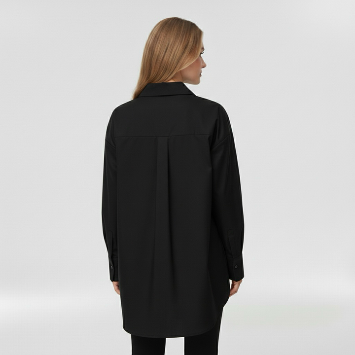 Camicia con bottoni da donna a maniche lunghe per l'ufficio