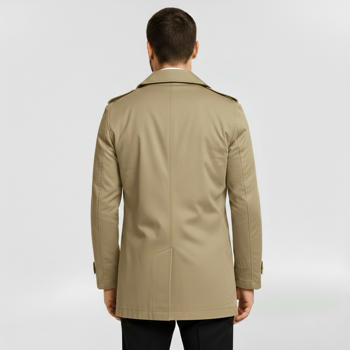 Płaszcz męski z kołnierzem z klapą do eleganckiej i codziennej odzieży wierzchniej