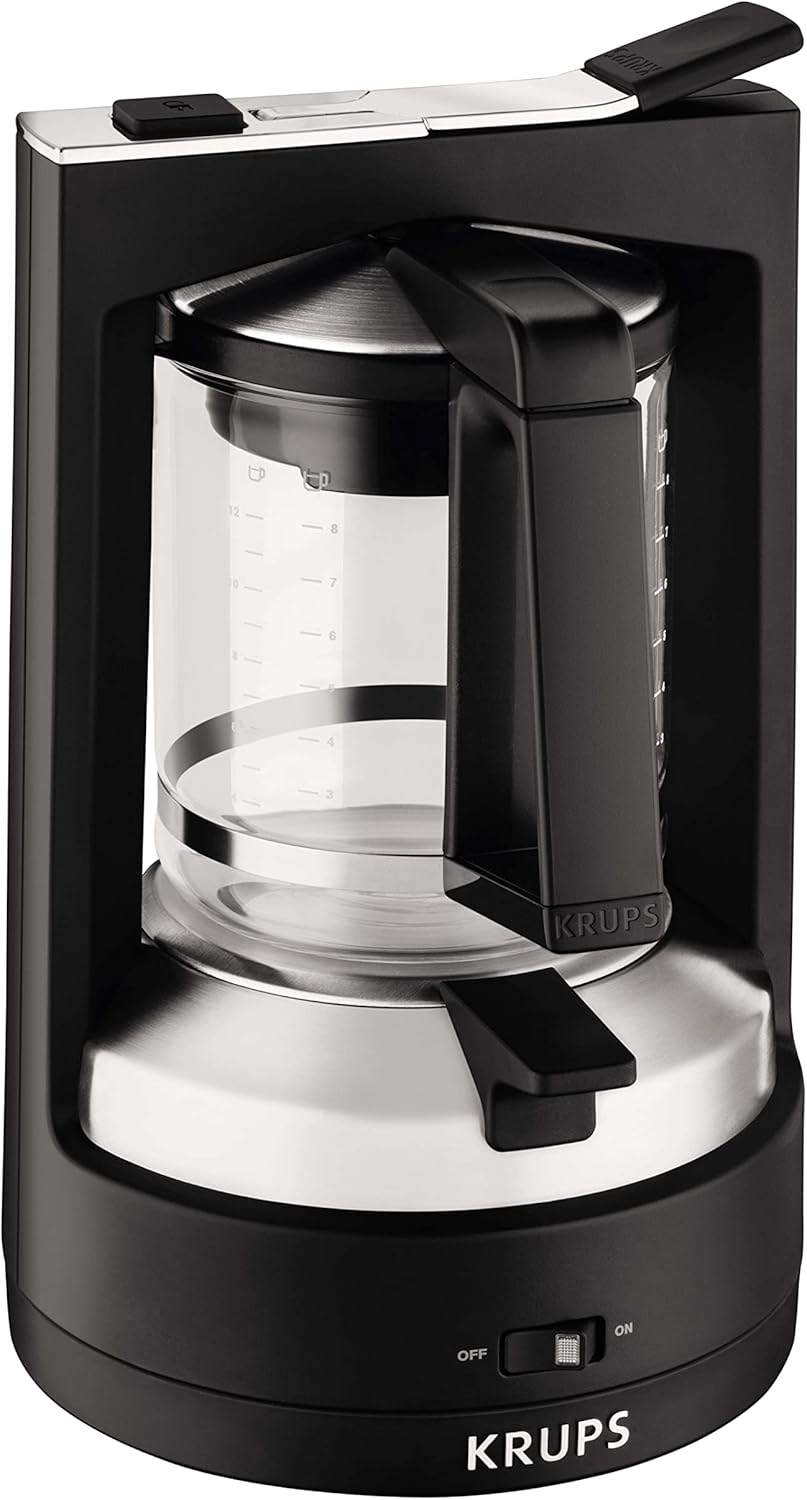 Krups KM4689 Filterkaffeemaschine T8 | 850 Watt | Automatische Abschaltung | 8-12 Tassen | Beleuchteter Ein-/ Ausschalter | Schwarz