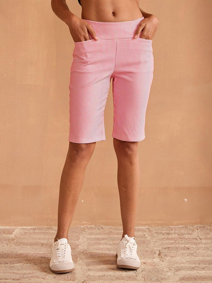 Dámské golfové šortky o délce 21 palců s elastickou technickou tkaninou a kalifornským designem pro maximální výkon a styl