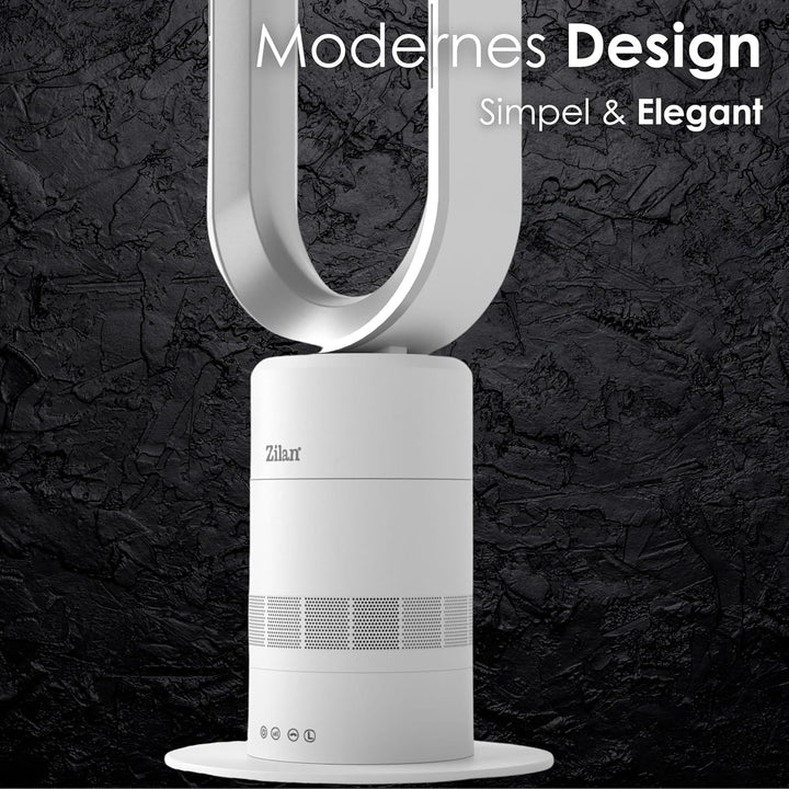 Zilan Turmventilator energiesparender BLDC Motor mit Fernbedienung Ventilator energiesparend oszillierend sehr leise Design Standventilator 10 Stufen Säulenventilator mit Kühlung Tower Fan