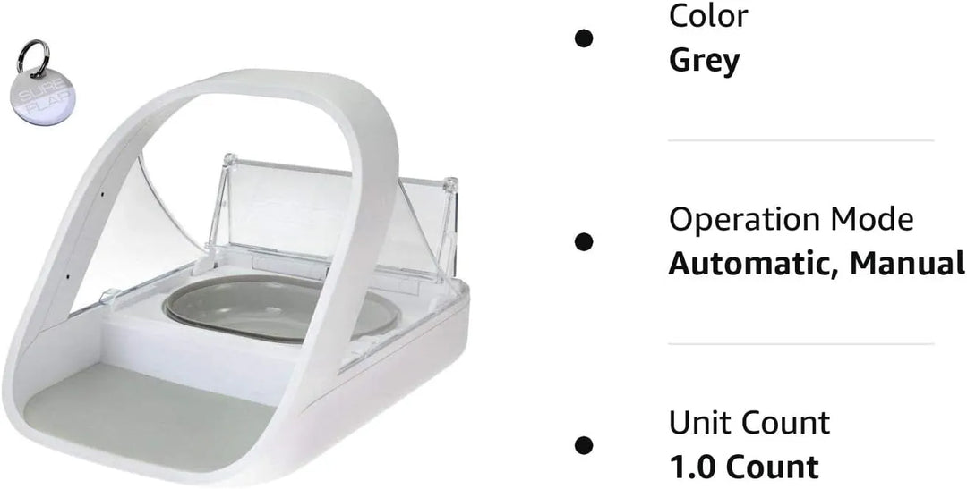 Automatischer Futterautomat für Haustiere - Mikrochip-Futterautomat für Haustiere - MPF001 - Geeignet für Nass- und Trockenfutter - Bonus eOutletDeals Tierhandtuch
