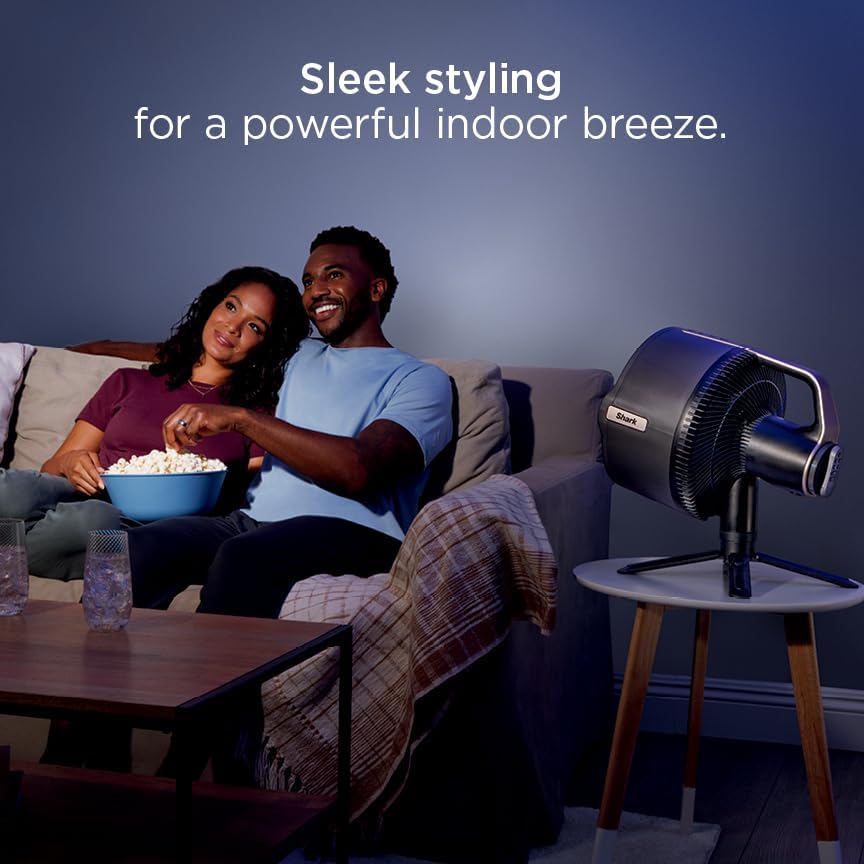 Shark FlexBreeze Pro Nebelventilator – Indoor & Outdoor, Integriertes Nebel, Sockel auf Tischplatte, kabelgebunden oder kabellos, bis zu 24 Stunden Akku, oszillierend, Anthrazit, FA302 (Version 2025)