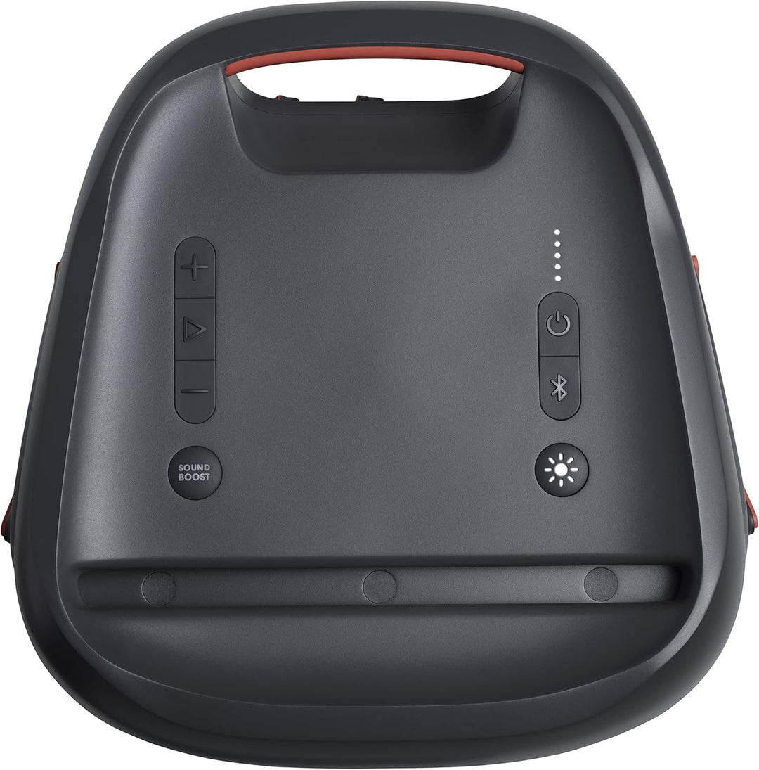 JBL PartyBox 710 - Schwarz – Trag - und rollbarer Bluetooth Party-Lautsprecher mit Lichteffekten – Spritzwassergeschützte, mobile Musikbox