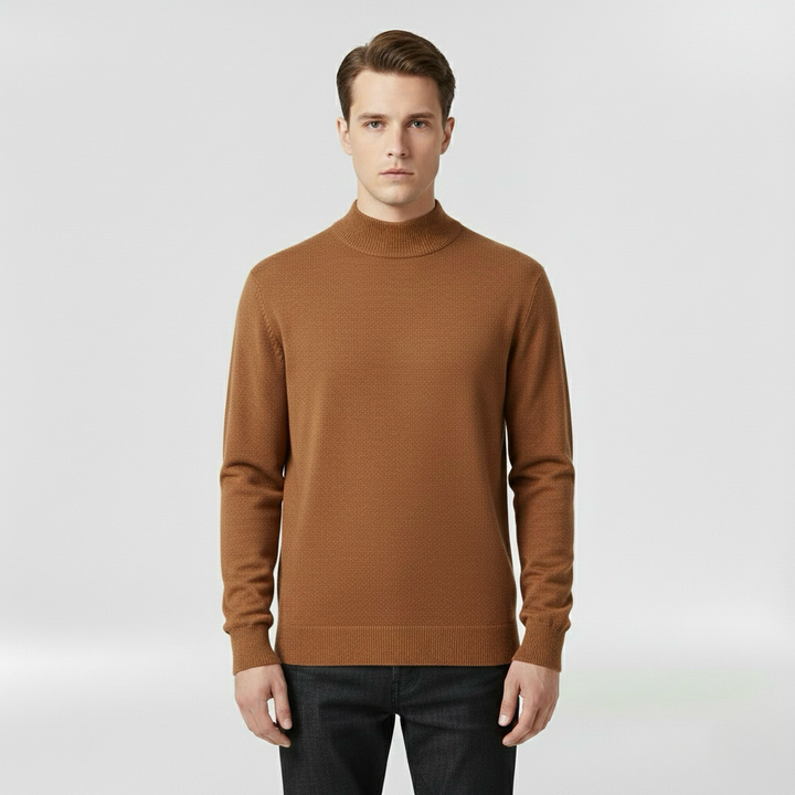 Lekki dzianinowy sweter z okrągłym dekoltem do codziennego użytku