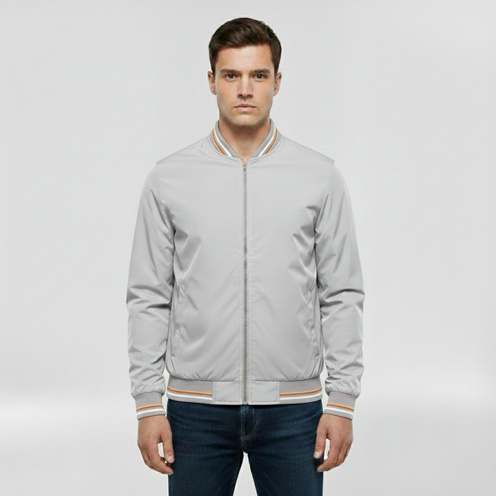 Kurtka bomberka z przednim zamkiem błyskawicznym na co dzień Smart Casual Wear