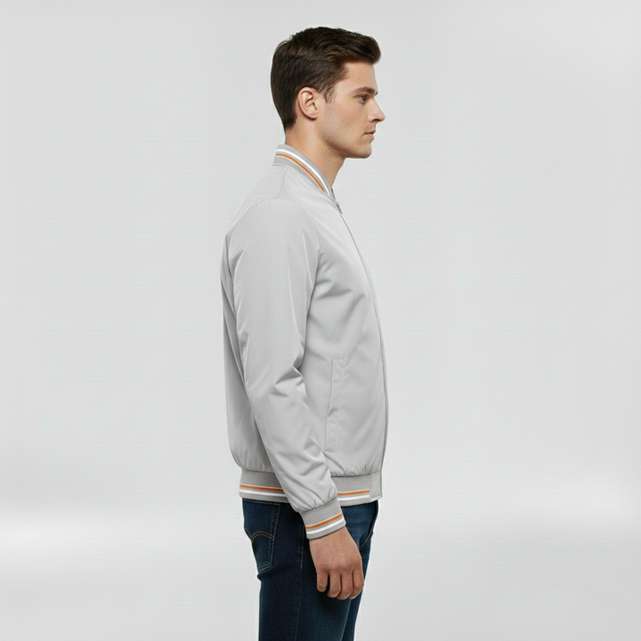 Kurtka bomberka z przednim zamkiem błyskawicznym na co dzień Smart Casual Wear