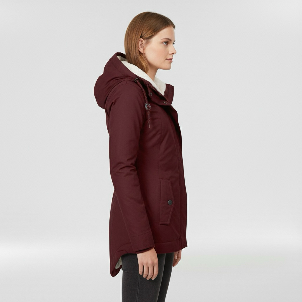 Parka invernale da donna con cappuccio per uso quotidiano e all'aperto