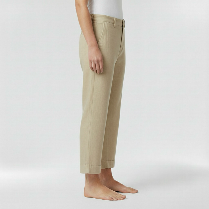 Pánské lněné kalhoty rovného střihu pro každodenní nošení