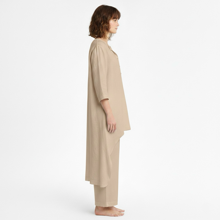 Dámská dvoudílná souprava s tunikou a kalhotami na každý den