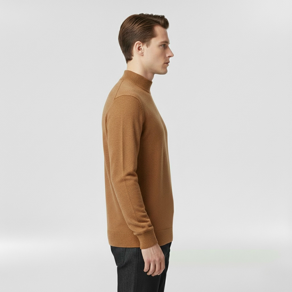 Lekki dzianinowy sweter z okrągłym dekoltem do codziennego użytku