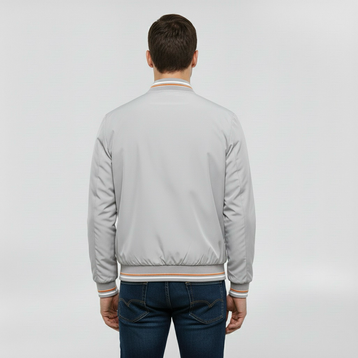 Kurtka bomberka z przednim zamkiem błyskawicznym na co dzień Smart Casual Wear