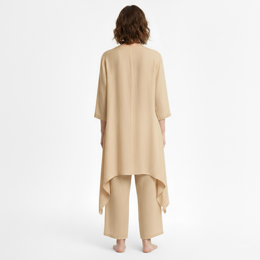 Dámská dvoudílná souprava s tunikou a kalhotami na každý den