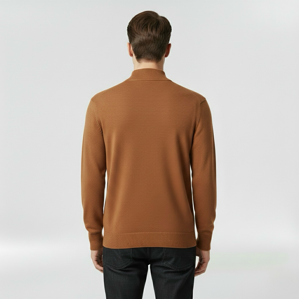 Lekki dzianinowy sweter z okrągłym dekoltem do codziennego użytku