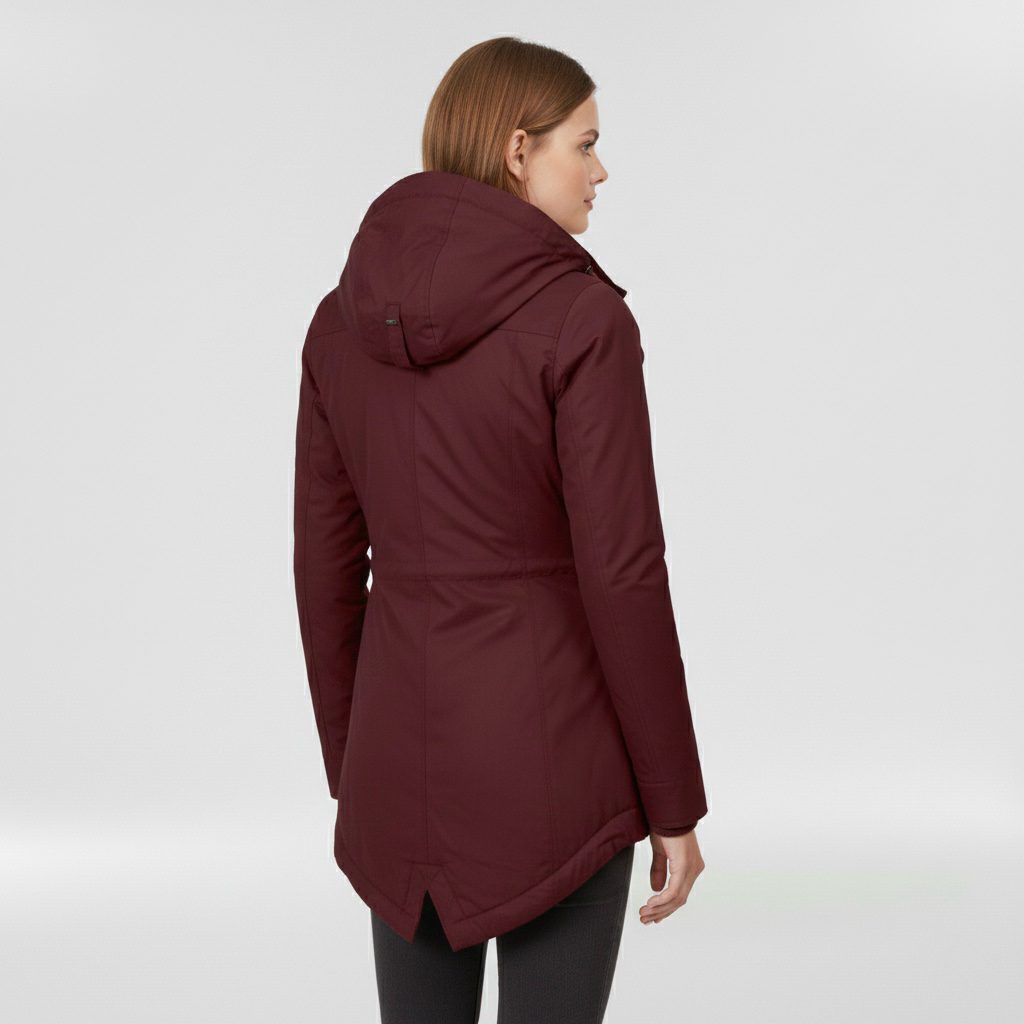 Parka invernale da donna con cappuccio per uso quotidiano e all'aperto