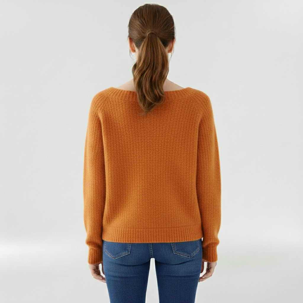 Dámský svetr s kulatým výstřihem a dlouhými rukávy pro každodenní nošení