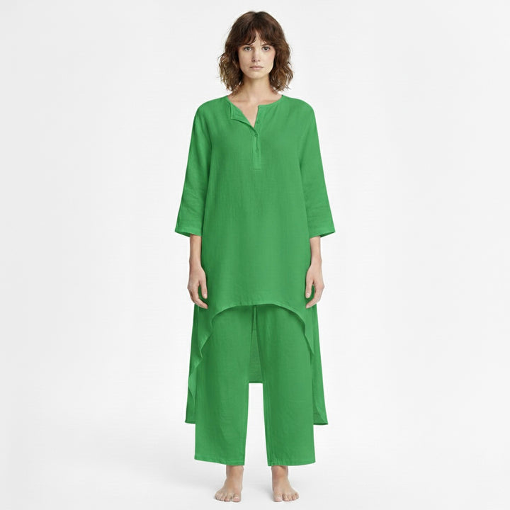 Dámská dvoudílná souprava s tunikou a kalhotami na každý den