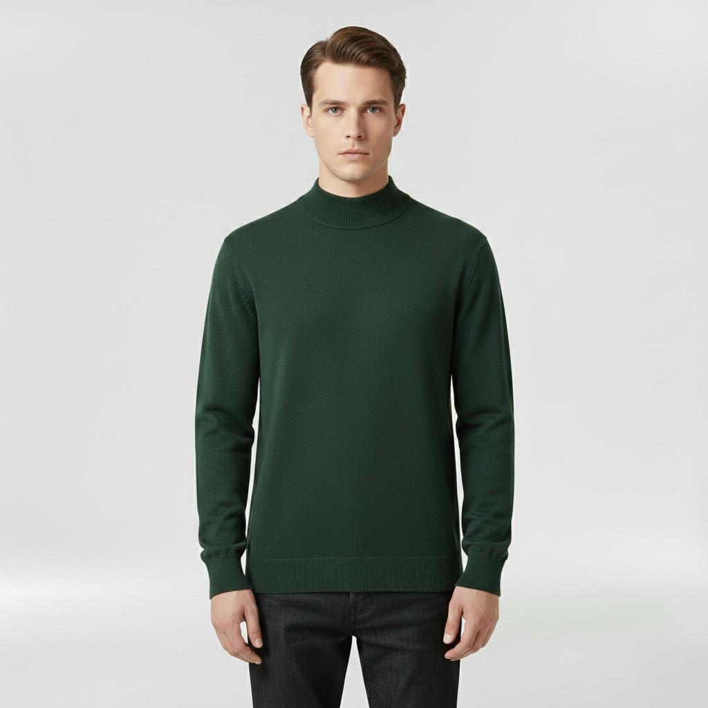 Lekki dzianinowy sweter z okrągłym dekoltem do codziennego użytku