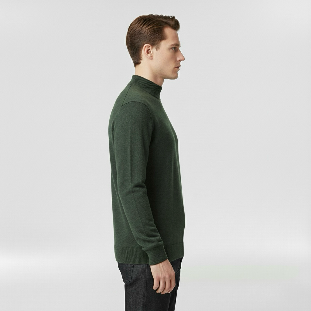 Lekki dzianinowy sweter z okrągłym dekoltem do codziennego użytku