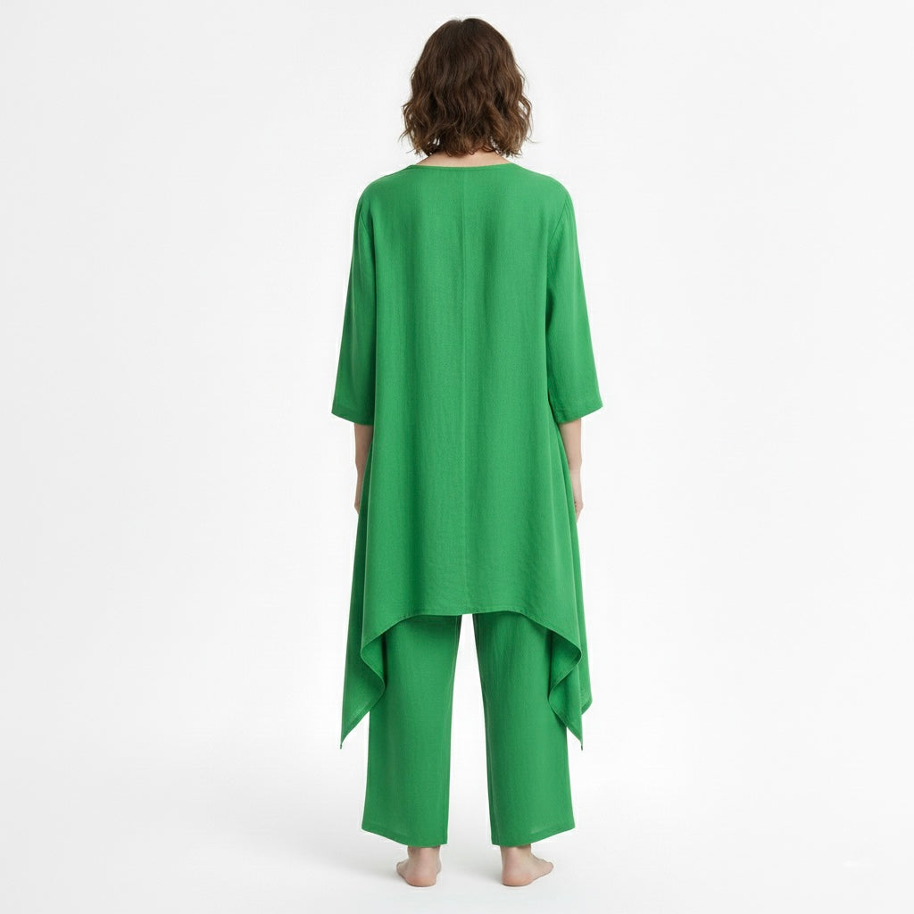 Dámská dvoudílná souprava s tunikou a kalhotami na každý den