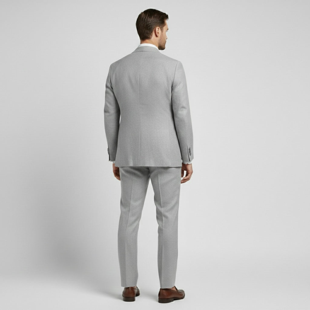 Costume en lin 2 pièces pour homme avec veste croisée pour mariages