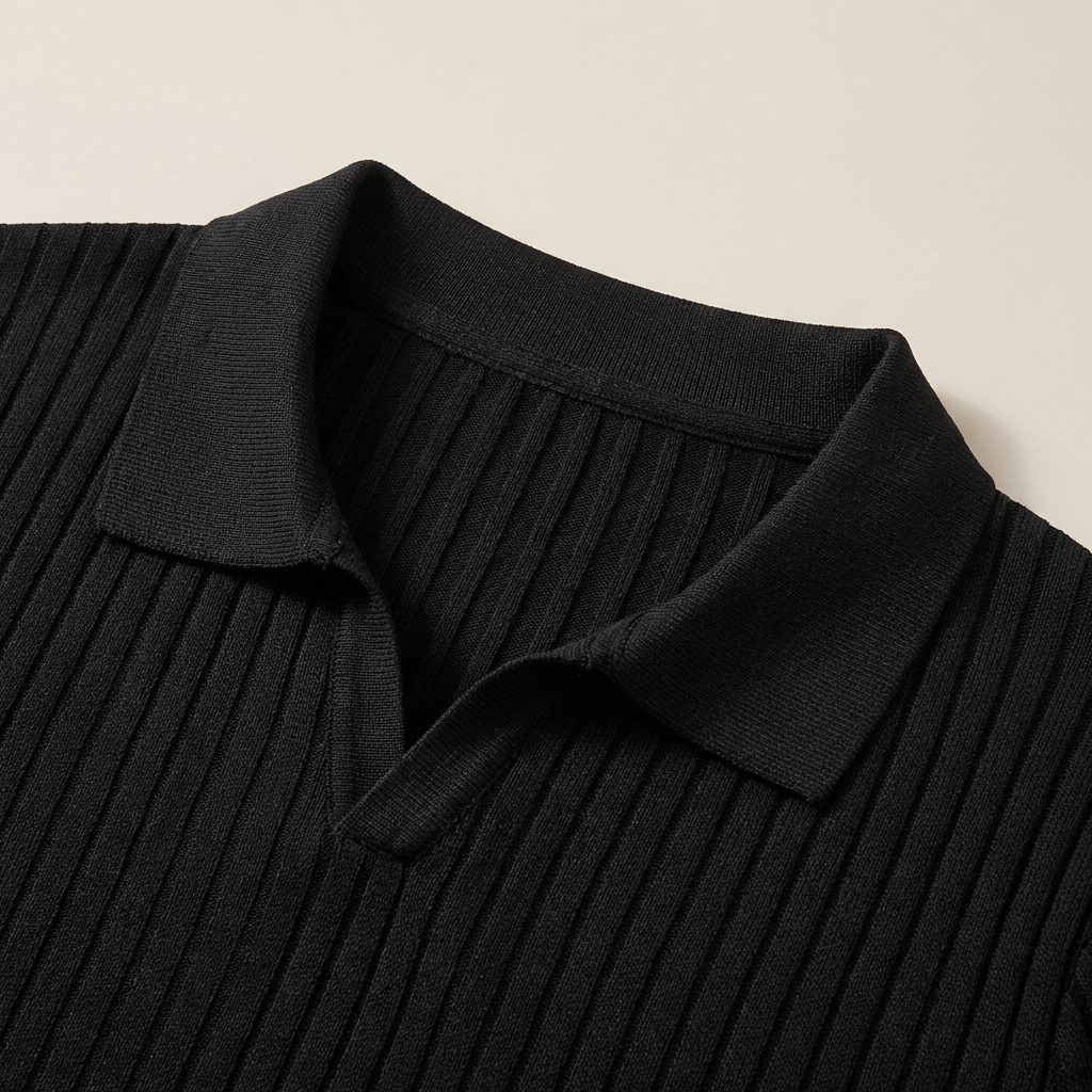 Elegant knit polo shirt for men