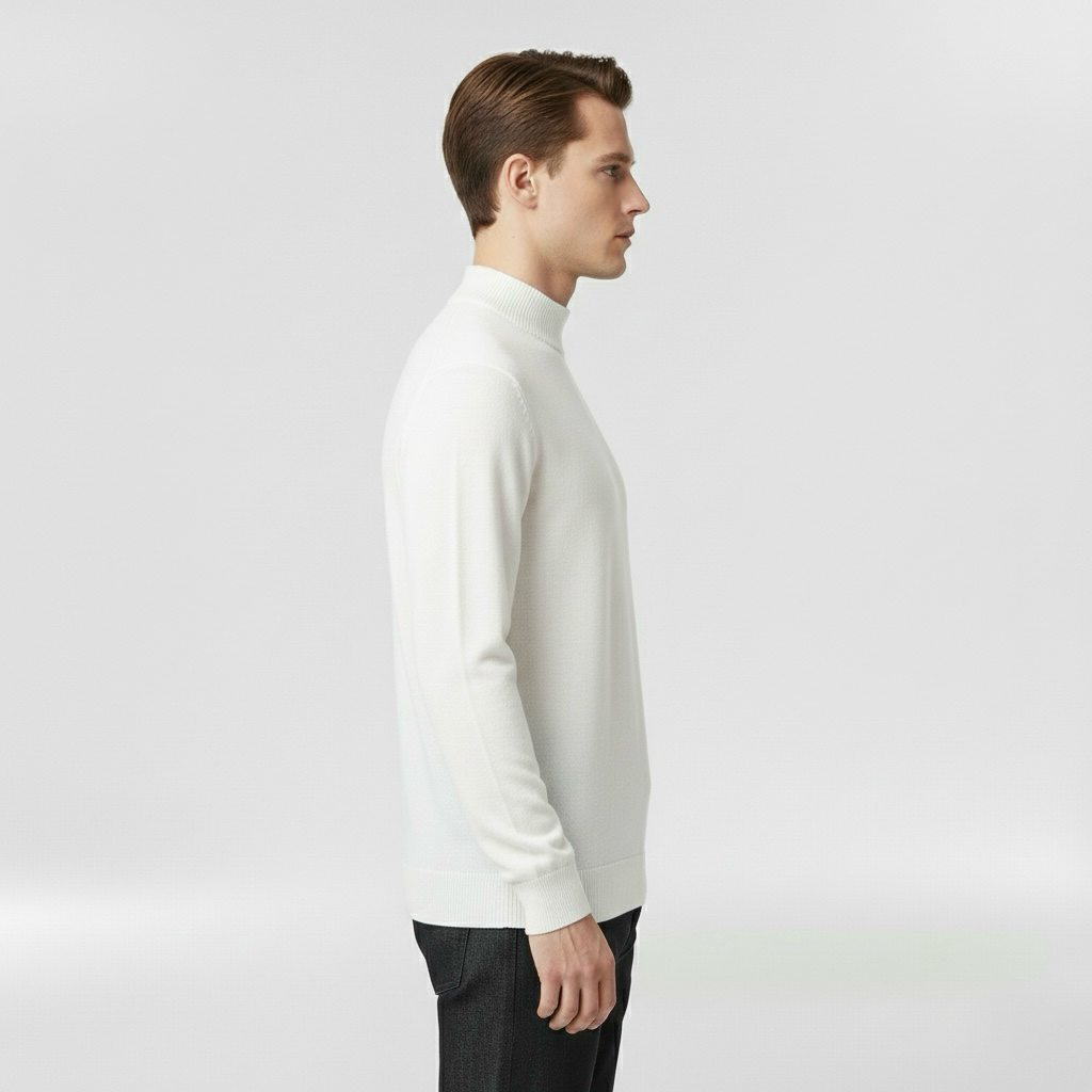 Lekki dzianinowy sweter z okrągłym dekoltem do codziennego użytku