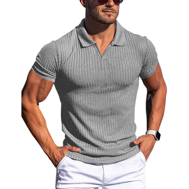 Elegant knit polo shirt for men