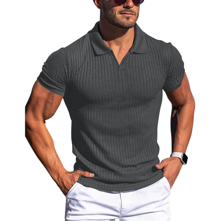 Elegant knit polo shirt for men