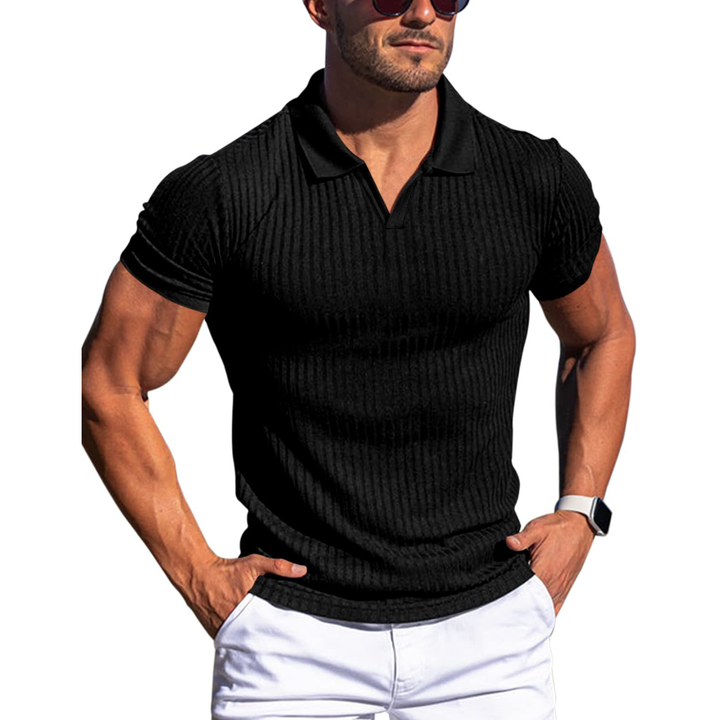 Elegant knit polo shirt for men