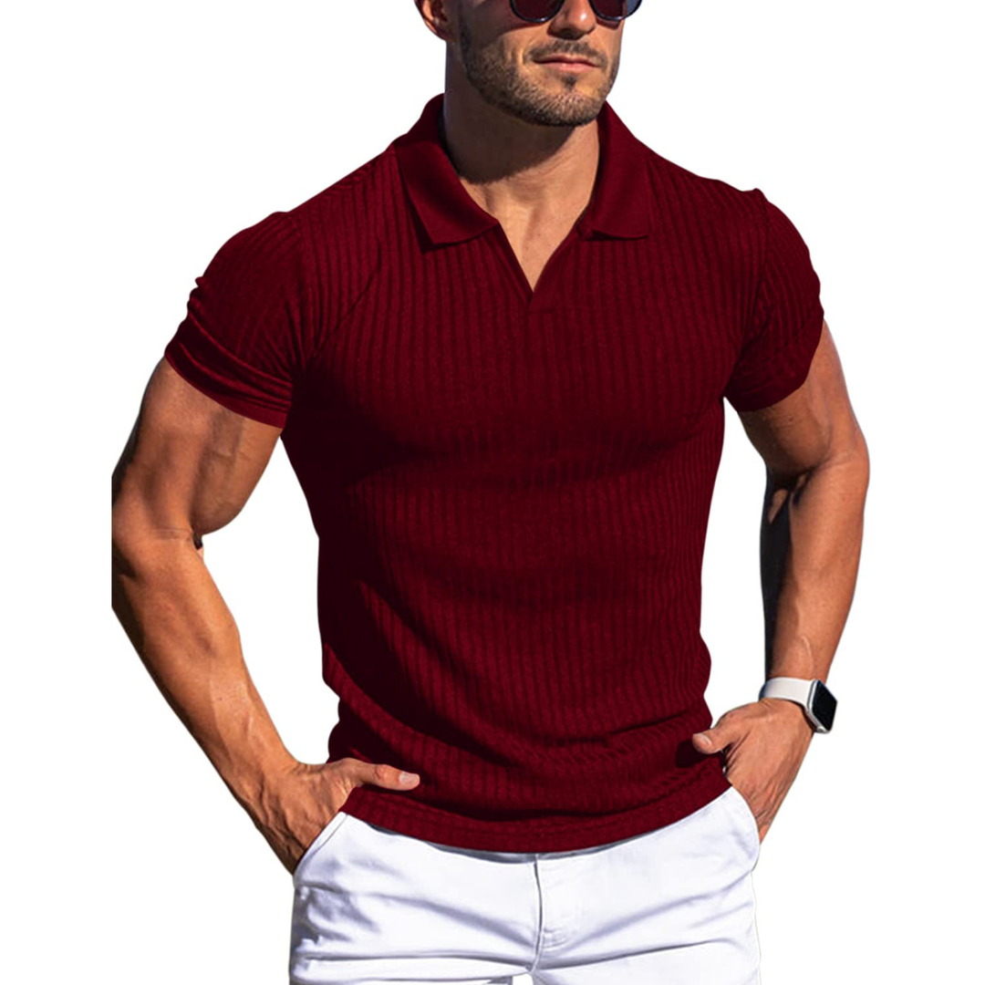 Elegant knit polo shirt for men