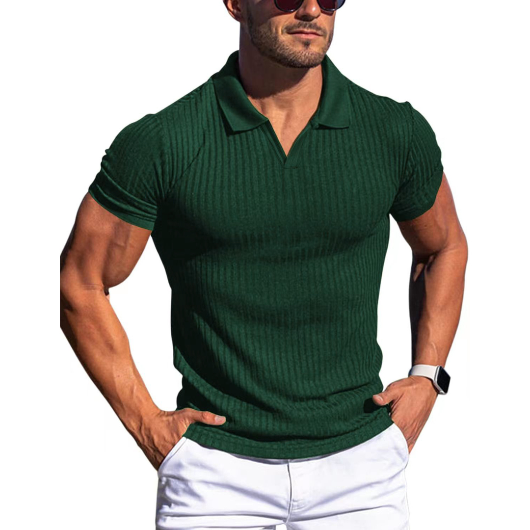 Elegant knit polo shirt for men