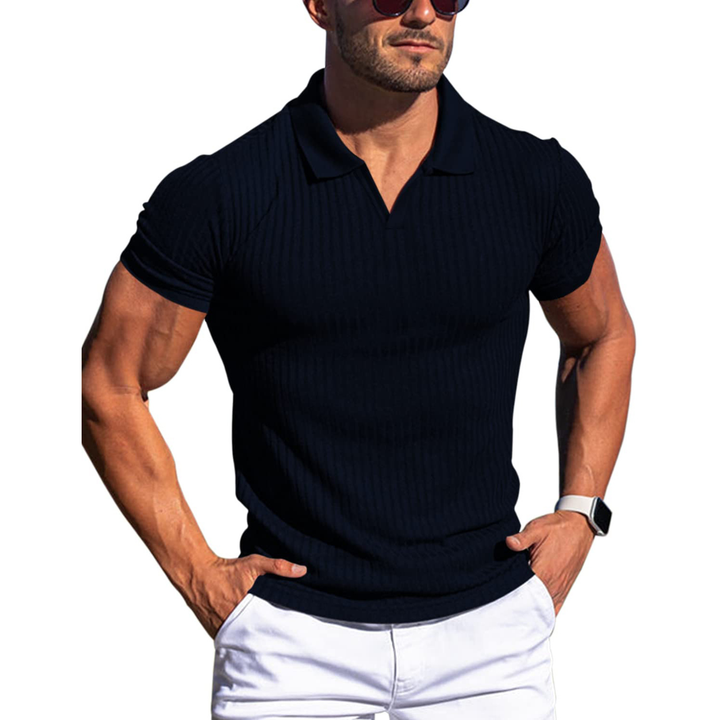 Elegant knit polo shirt for men