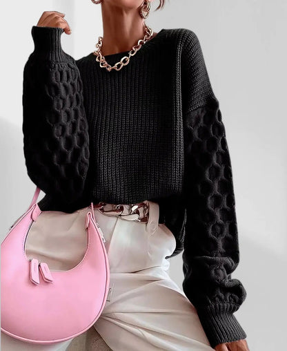 Maurelina Suéter Mujer Invierno | Jersey con Manga Larga Texturada