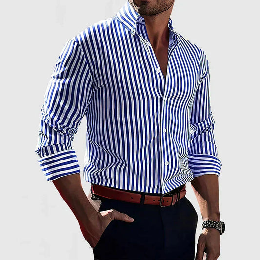 Camisa Hombre | Camisa de Rayas con Cierre de Botones