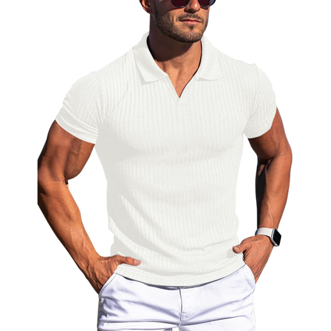 Elegant knit polo shirt for men