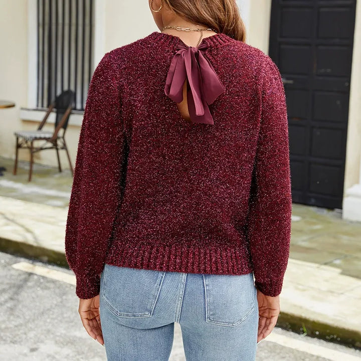 Saralyn Damenpullover | Winterpullover mit Rundhalsausschnitt