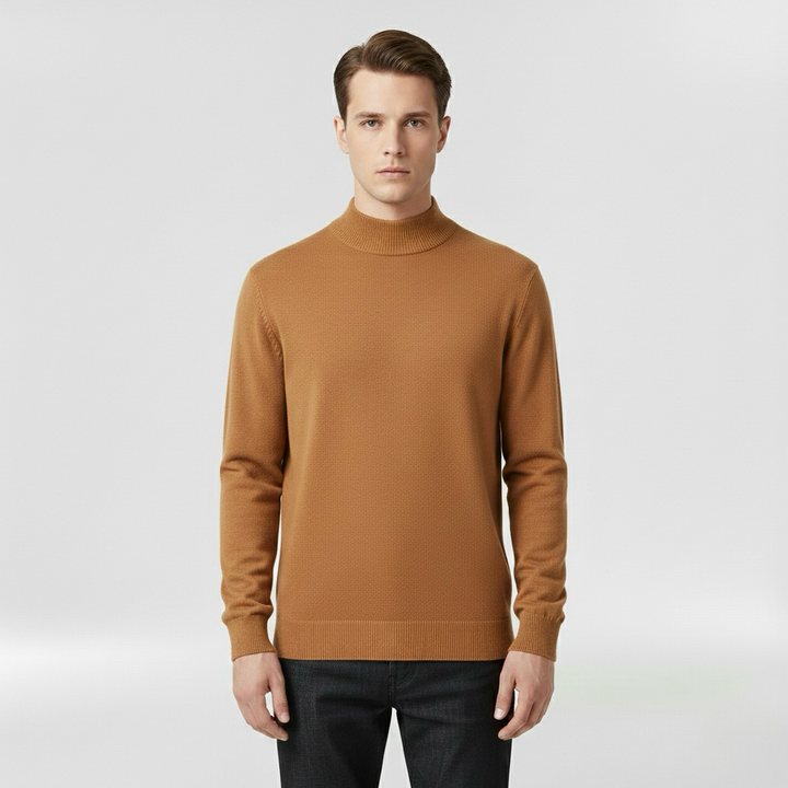 Lekki dzianinowy sweter z okrągłym dekoltem do codziennego użytku